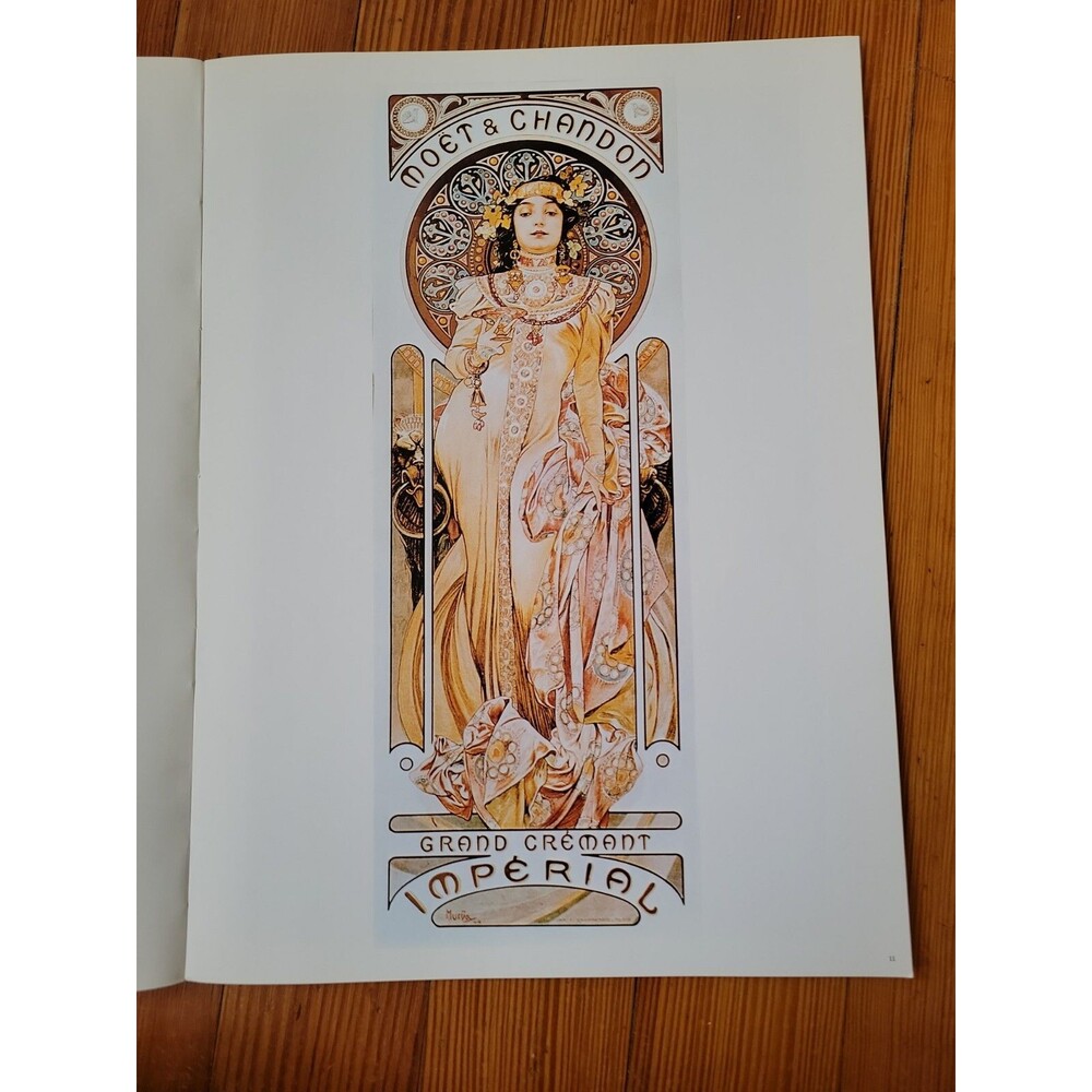 Moet & Chandon Poster Art of Alfons Maria Mucha from 1900's 15” x 11” Unframed
